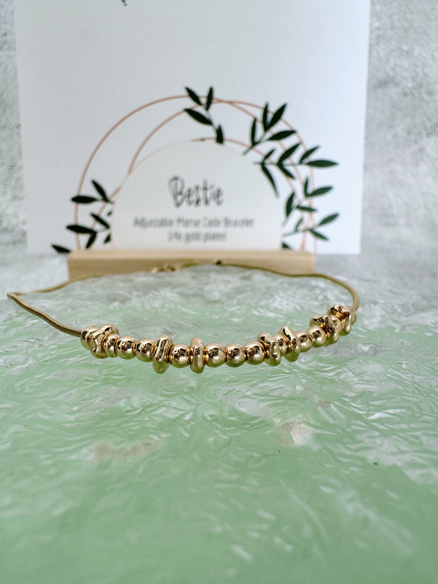 Bestie - Gold Secret Message Bracelet