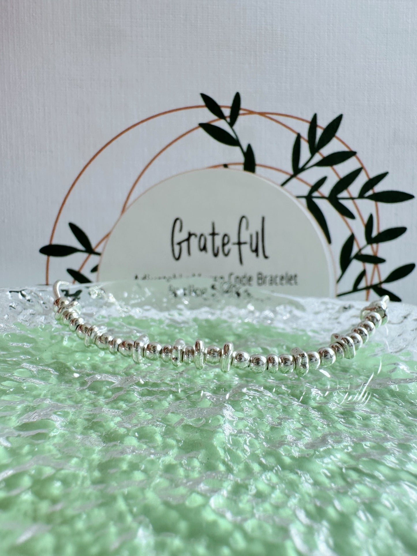 Grateful - Silver Secret Message Bracelet