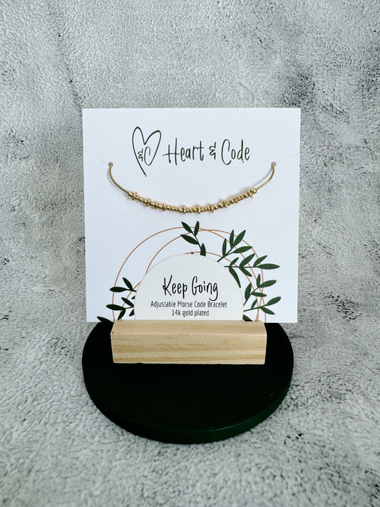 Keep Going - Gold Secret Message Bracelet