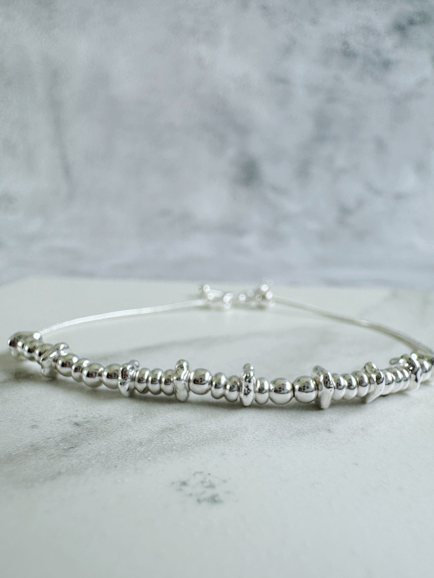 Slow Down - Silver Secret Message Bracelet