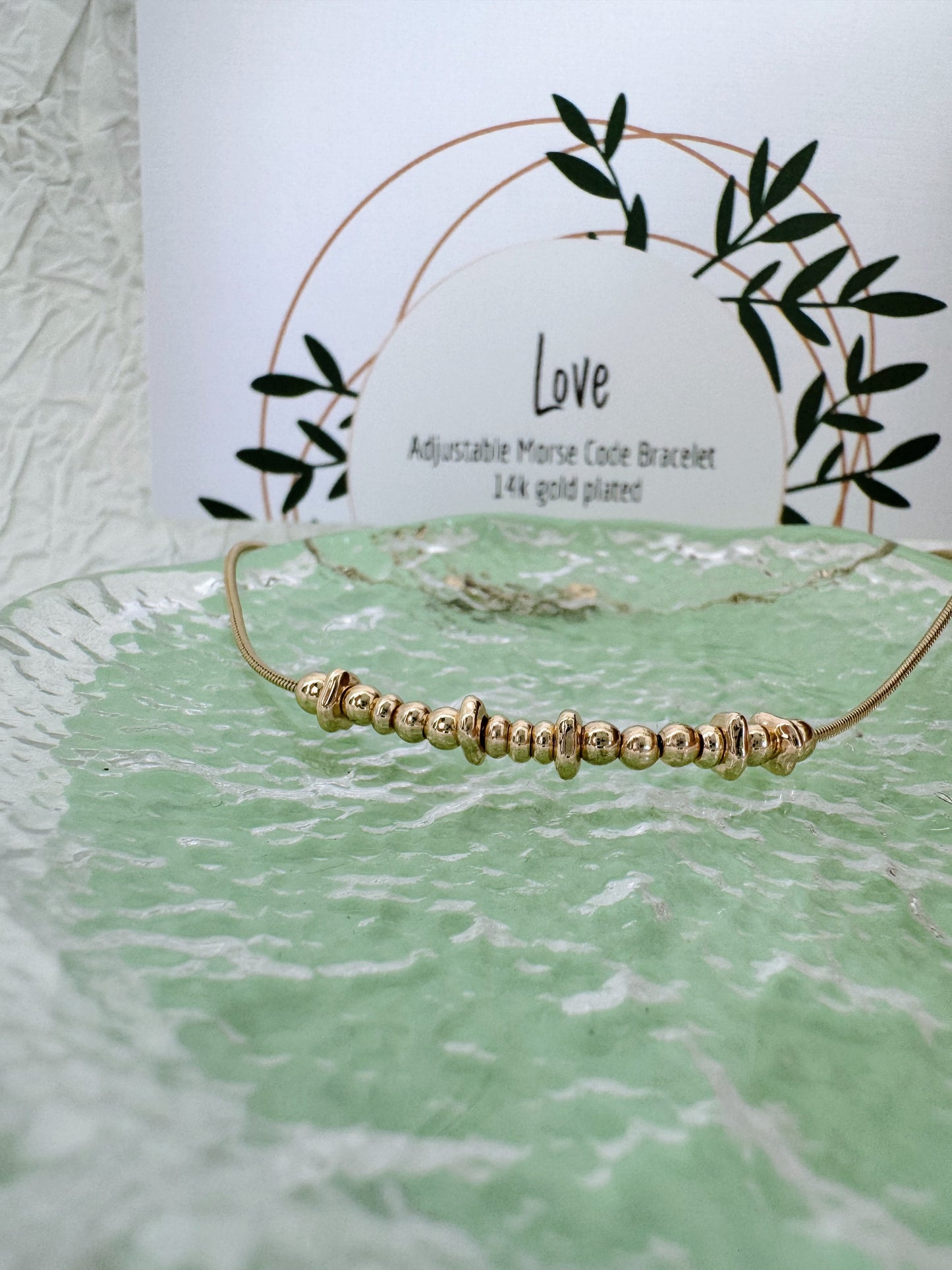 Love - Gold Secret Message Bracelet