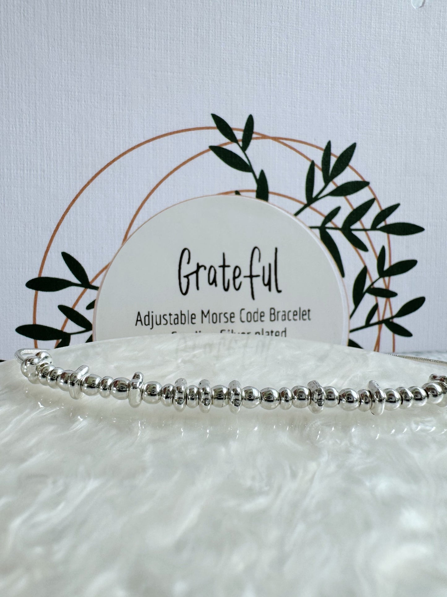 Grateful - Silver Secret Message Bracelet