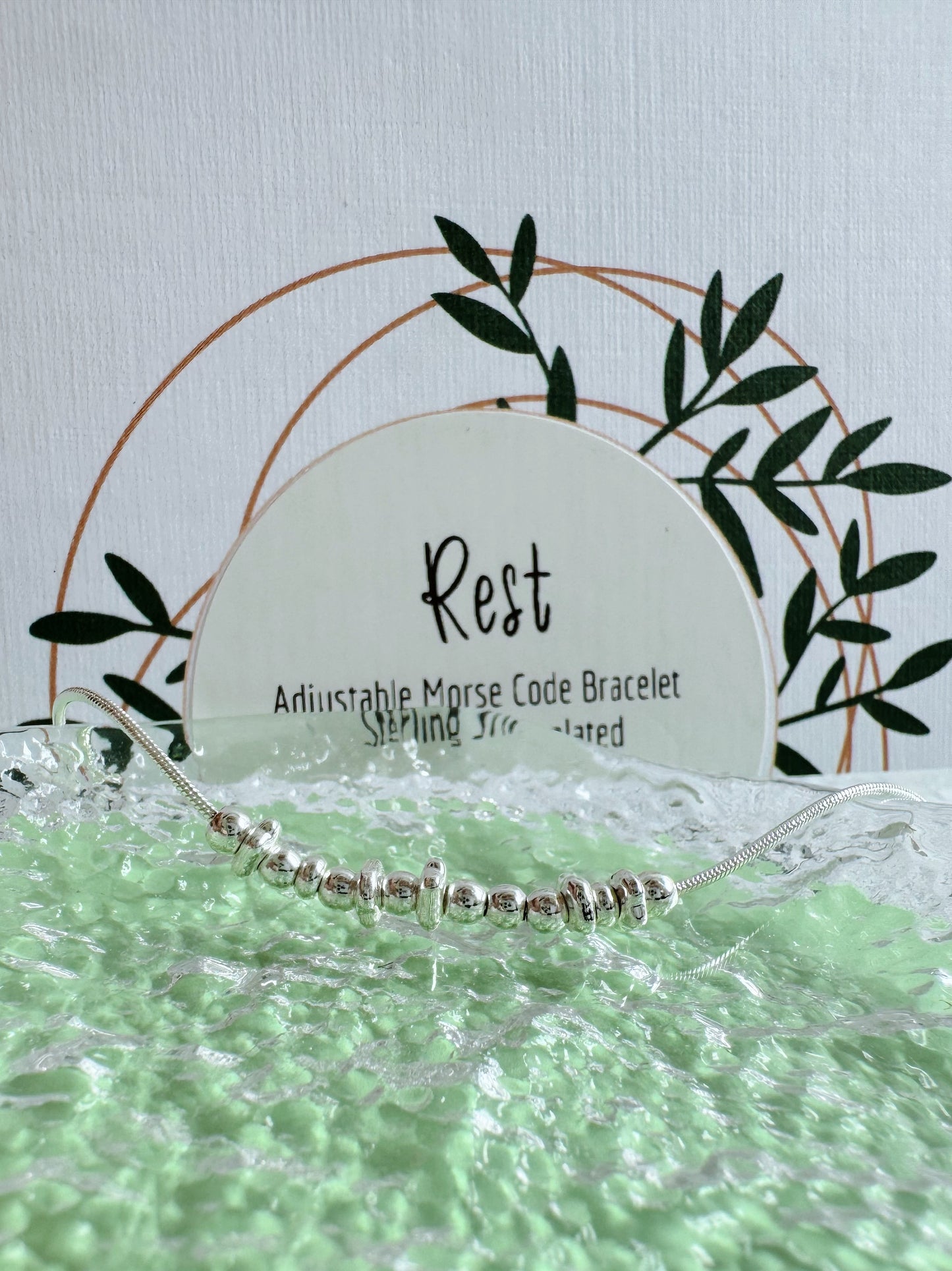 Rest - Silver Secret Message Bracelet