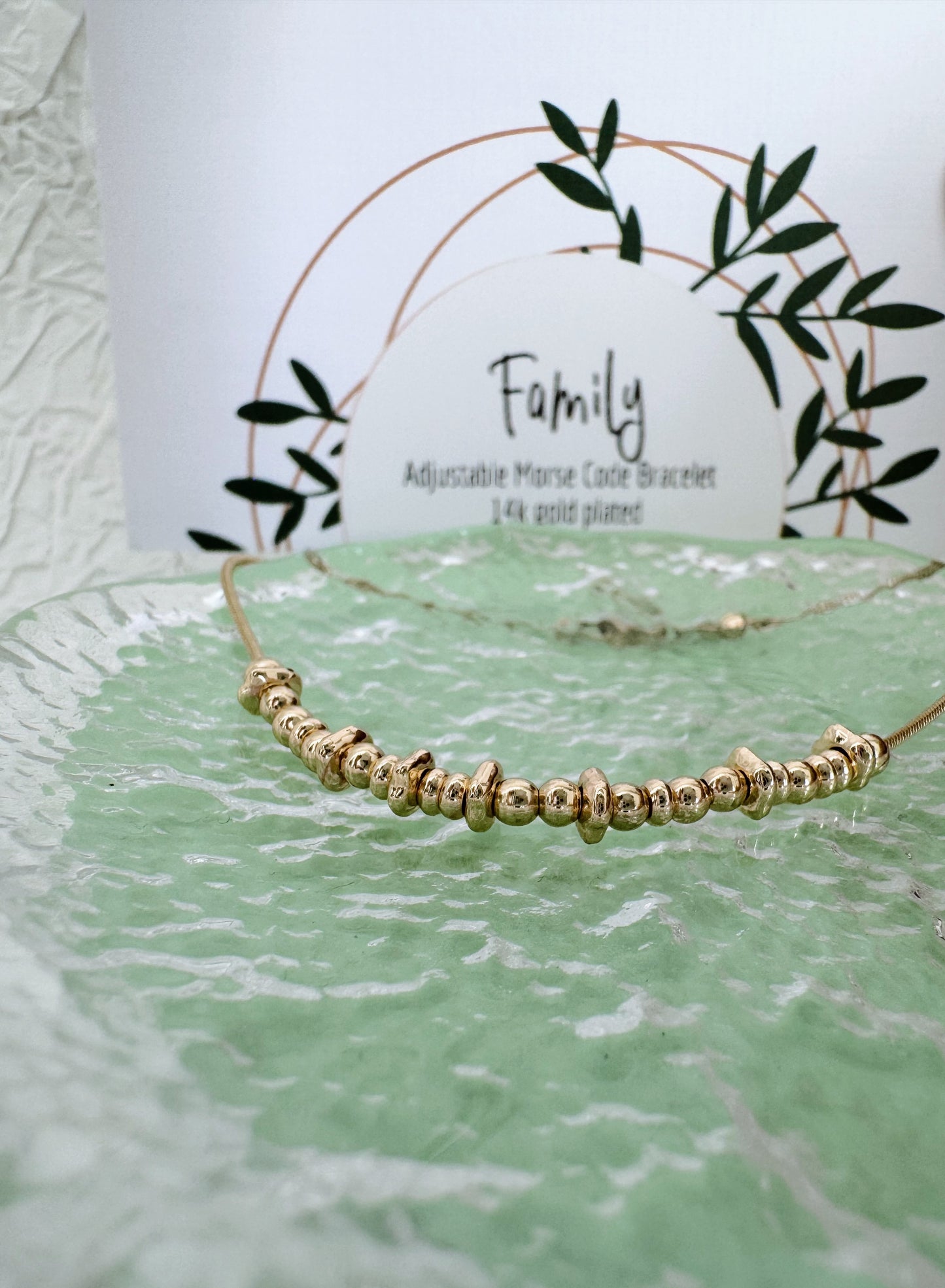 Family - Gold Secret Message Bracelet