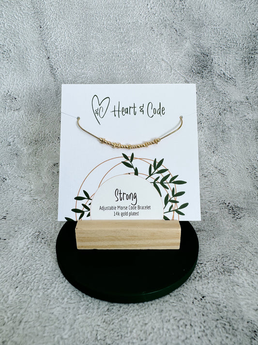 Strong - Gold Secret Message Bracelet