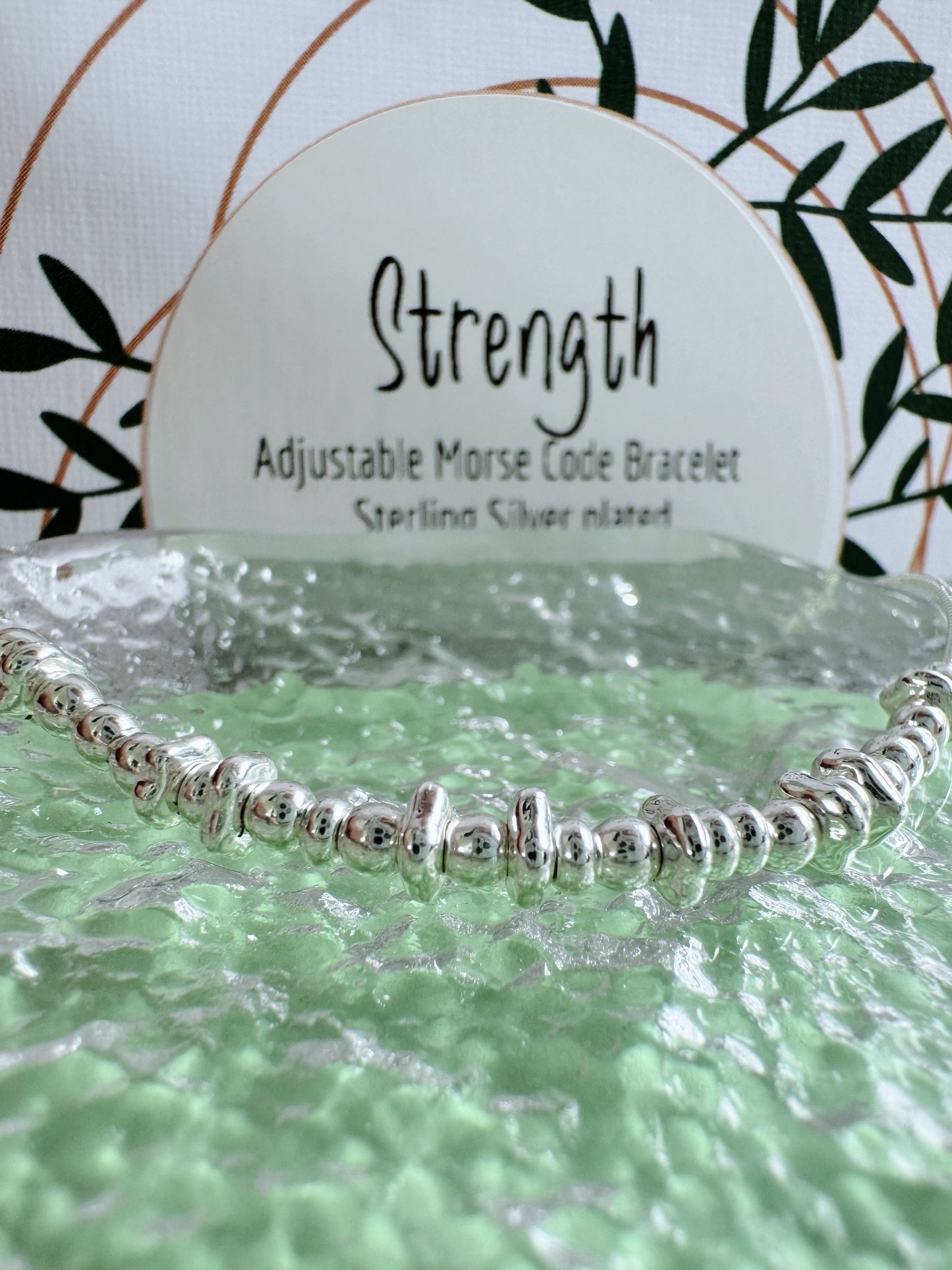 Strength - Silver Secret Message Bracelet