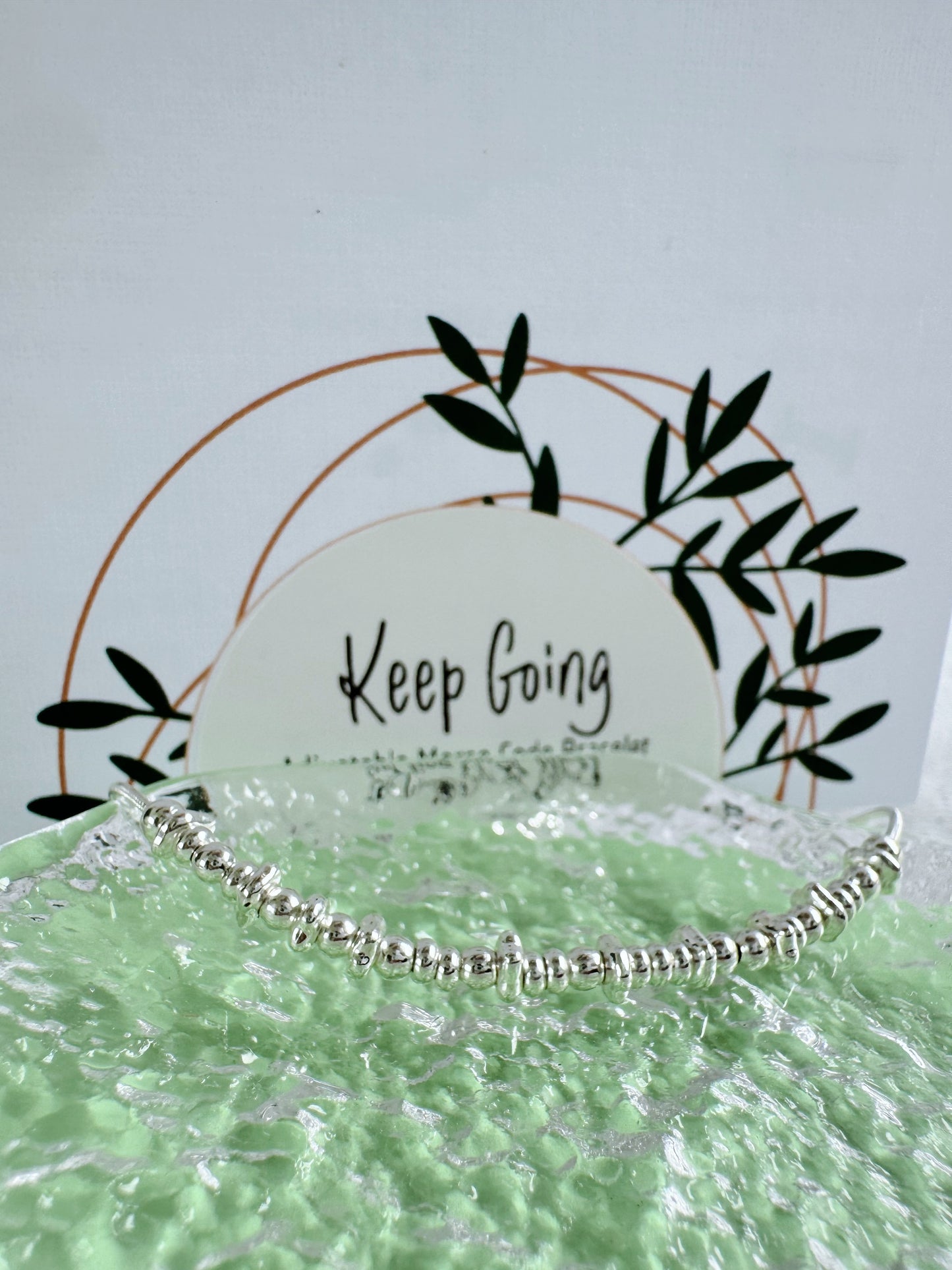 Keep Going - Silver Secret Message Bracelet